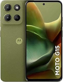 Smartphone Motorola Moto G15 Câmera 50MP IA 256GB Verde Vegan Leather