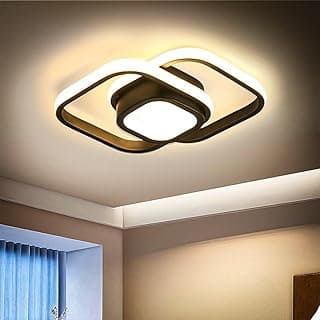 Luminária de teto LED moderna quadrada, iluminação branca fria, suspensa no teto