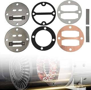 Conjunto de peças de metal para compressor de ar de pistão com placas de válvula e juntas de cabeça de cilindro