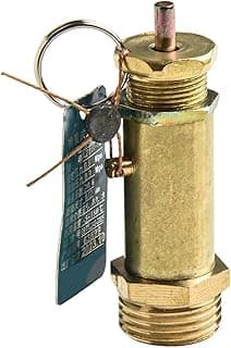 Válvula de segurança de compressor de ar de latão rosqueado de 2 polegadas – Válvula de alívio de baixa pressão para sistemas pneumáticos industriais, conexão de fivela rosqueada, PN16 MPa, (/2 (8KG))