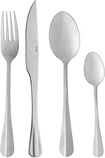Conjunto de talheres de aço inoxidável LYOR, garfo, faca, colher grande e colher pequena, 24 peças