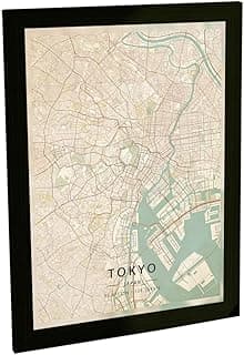 Quadro Decorativo A2 Mapa de Tokyo Japão Viagem Turismo Decoração Poster