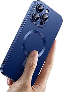 Capinha protetora magnética azul fosca para iPhone 15 Pro