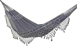 Rede de Dormir e Descanso Jeans Casal 100% Algodão Jaguaruana. (Cinza)