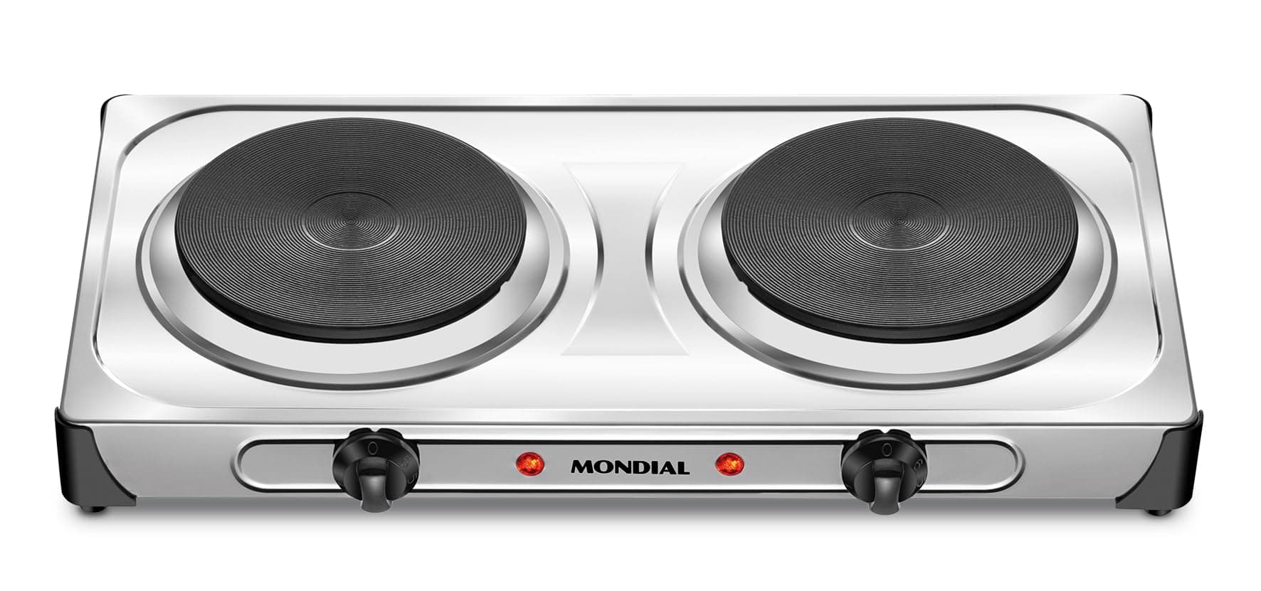 Fogão Elétrico Mondial Fast Cook Due FE-03 Duas Bocas Inox 2000W 110V