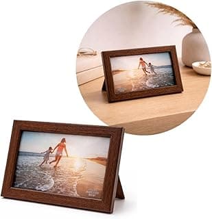 Porta Retrato 10x15 Moldura Madeira Premium Com Vidro Vertical ou Horizontal
