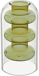 Vaso decorativo parede dupla âmbar 15x8x8cm Home&Co
