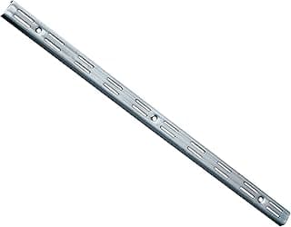 Trilho de suporte de prateleira Prat-K, 100 cm, cinza, com orifícios para fixação