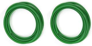 Correias redondas de poliuretano verdes, 2 peças, fundo branco