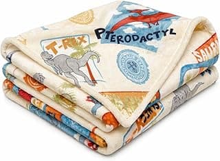Manta Infantil Solteiro Flannel Estampada 2,20x1,50m Cobertor Macio Quentinho para Criança Menino e Menina (Dino)