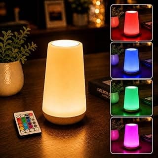 Luminária de mesa sem fio LED RGB com controle remoto e várias cores