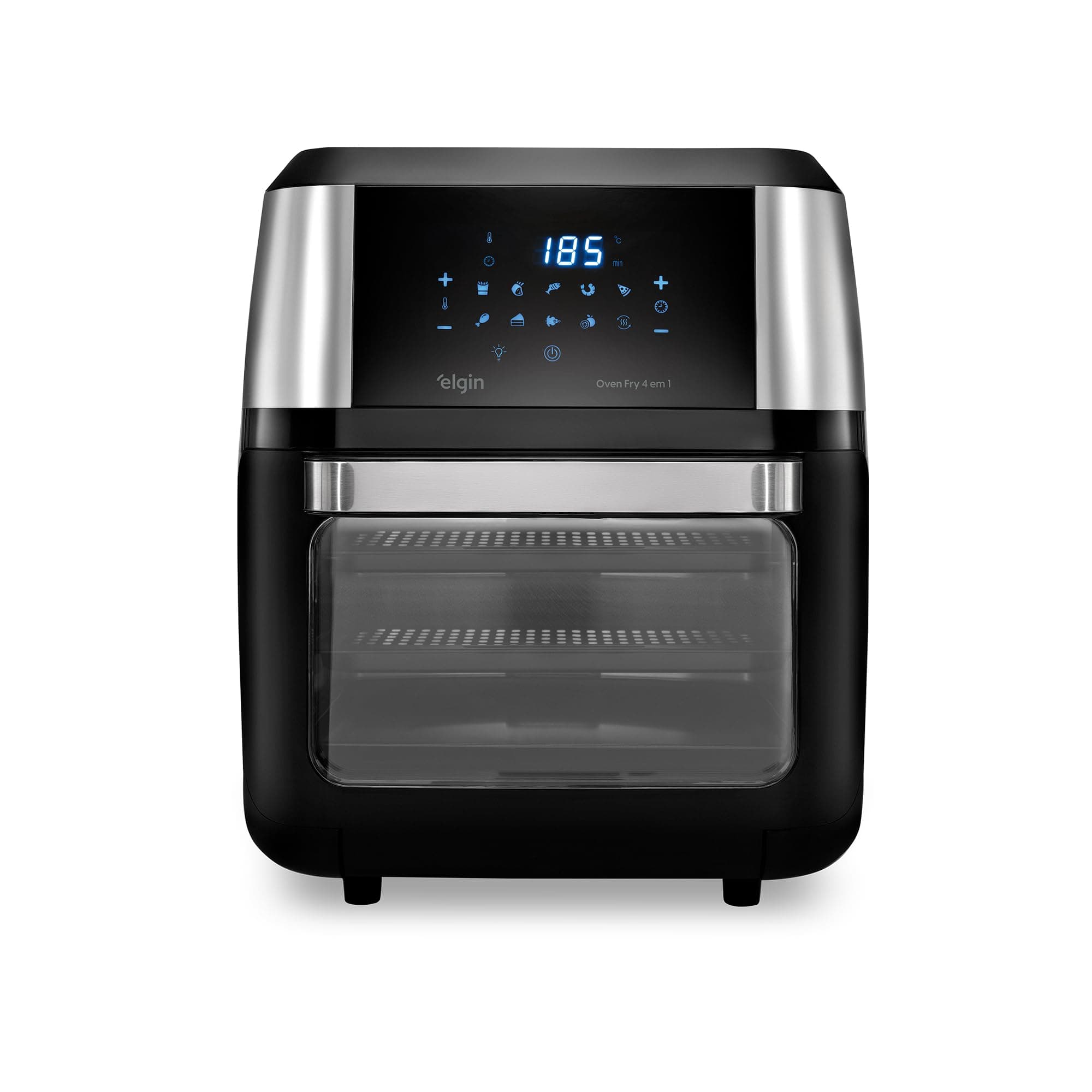 Fritadeira Forno Elgin Oven Fry 4 em 1 Airfryer 12L Preto e Prata 220V