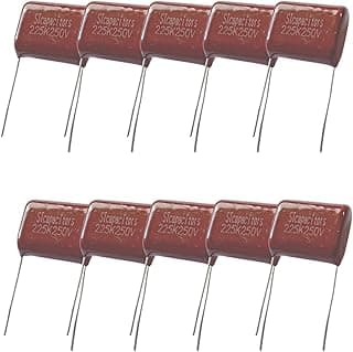 Capacitores Poliéster 2M2 250V para Corneta Tweeter - Kit 10 Peças