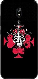Capa adesivo com design de caveira e espada para Xiaomi Redmi 8a
