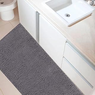 Tapete antiderrapante de estilo bolinhas cinza para banheiro