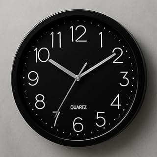 Relogio-de-parede-redondo-preto-30-cm-analogico-plastico-e-vidro-silencioso-ponteiro-continuo