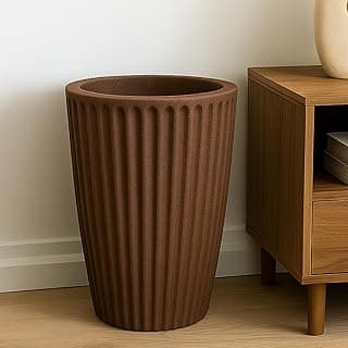 Vaso De Polietileno Para Plantas Coluna Romana 46 Cm Altura (MARROM)