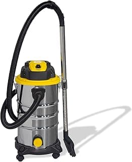 Aspirador industrial profissional Map30 220v Menegotti com aço inoxidável e amarelo