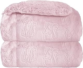 Cobertor Donna Laço Bebê Plush com Sherpa Ferrete (Rosa Bebê)
