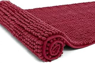 Tapete macarrão antiderrapante vermelho 40x110cm para cozinha e lavanderia