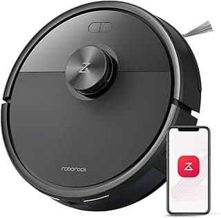Aspirador robótico Roborock Q7 M5, cinza e preto, controlado por aplicativo, branco