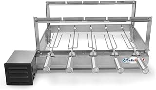 Grill Giratorio Churrasqueira Inox 5 Espetos Motor Weg Bivolt