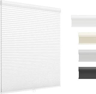 Unishades Persianas celulares sem fio, persianas celulares, persianas para persianas blackout de janelas internas, perfeitas para janelas de tamanho 89 cm L × 162 cm A branca - filtragem de luz
