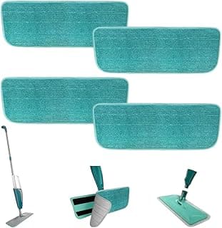 Kit 4 Refis Pano Microfibra Verde para Mop e Esfregão