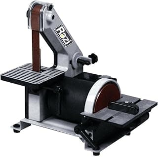 Lixadeira vertical Rozi com fita e disco, preta e cinza, 127V 300W