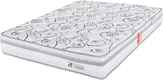 Colchão queen size espuma D28 branco com padrão de animais cinza