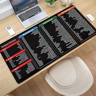 Protetor de mesa antiderrapante para mouse, mouse pad grande para escrivaninha, escritório, casa, borrão e eficiência de espaço de trabalho, preto, 29 x 70 cm