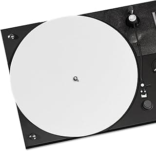 Tapete giratório de acrílico de 30 cm para toca-discos de vinil, tapete antiestático com qualidade de som aprimorada, reduz o ruído de estática e poeira, serve na maioria dos toca-discos de 12