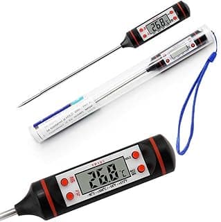 Termomêtro Culinário Digital Espeto até 300ºC Carnes Churrasco Chocolate Sobremesa Líquidos Alta Resistência Térmica PREMIUM