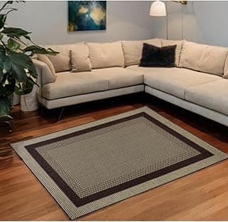 Tapete Para Sala Sisal 1,00 x 1,50m Escritorio Quarto Marrom Sem Pelo Lancer