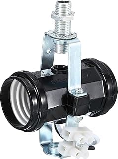 Suporte de lâmpada de base dupla E27 com rosca M10, dois soquetes de luz e suporte de fio de luminária