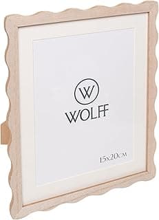 WOLFF - Porta Retrato Ondas 15cm x 20cm Natural Madeira