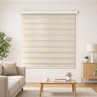 Persiana Zebra Prime 140larg x 160alt Mescla Bege
