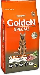 Premier Pet Golden Special - Ração para Cães Adultos, Sabor Frango e Carne, 15kg