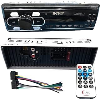 Rádio de Carro H-Tech HT-1023 com Controle Remoto e Entradas USB