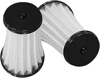 Dois filtros de aspirador de pó Ergorapido ERG10 ao ERG25 Electrolux, tampa preta e corpo branco