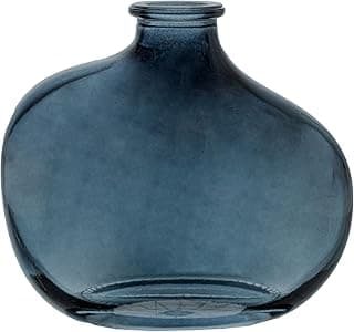 Vaso Wolff Organics 11cm x 10cm x 5,5cm Azul Vidro