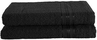Kit com 2 toalhas de banho pretas 125x65cm gramatura 260g hipoalergênica