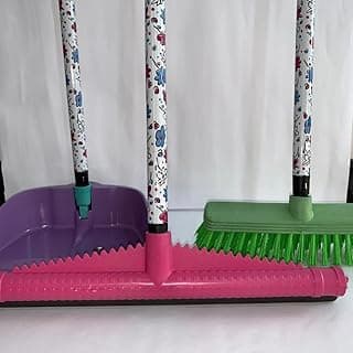Kit de Limpeza Completo com Vassoura, Rodo e Pegador de Pó para Uso Diário, Macio e Flexível