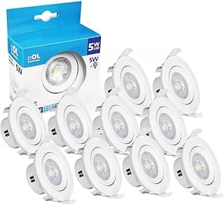 Kit 10 Spot Redondo 5W Led Direcionável de Embutir 6500k