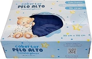 Embalagem de cobertor de berço menino microfibra urso azul marinho alto relevo