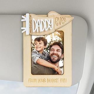 Porta-retrato de madeira com texto 'Best Daddy Ever' para Dia dos Pais