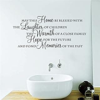 Arawat Adesivos de decoração de parede com citações Motivacional Casa Família para adolescentes Quarto Sala de estar Cozinha Murais com frases positivas para pendurar palavras Arte bonitas decalques