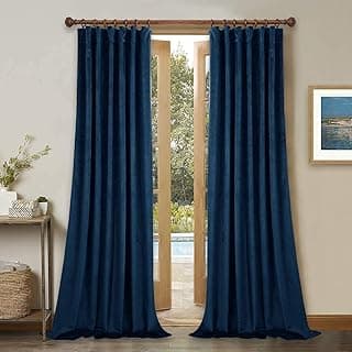 Cortinas de veludo azul marinho blackout para sala de estar