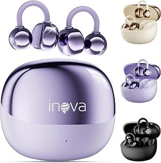 Fone de ouvido INAVA Bluetooth púrpura com estojo de carregamento e opções de cores