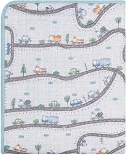 Papi Textil Cobertor Papi Estampado 1.10m x 90cm, Pista de Carros